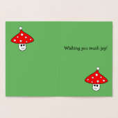 Weihnachtsmannmütze Pilzfokus Folienkarte (Innenseite)