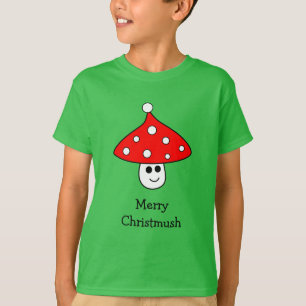 Weihnachtsmannmütze-Pilzraglan-T - Shirt (Kind)