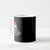 Weihnachtsmannmütze Pitbuli Pit Hund Weihnachtsfra Kaffeetasse (Vorderseite Links)