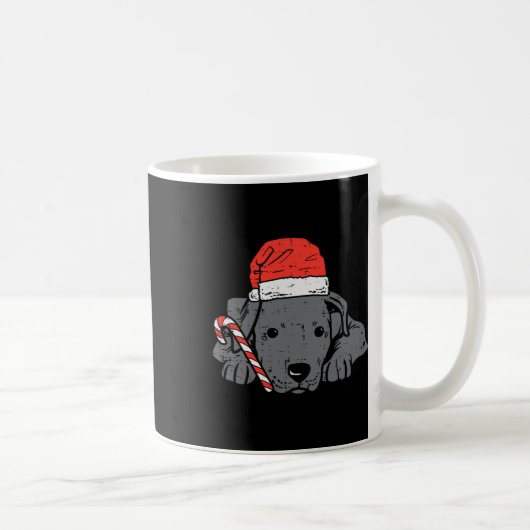 Weihnachtsmannmütze Pitbuli Pit Hund Weihnachtsfra Kaffeetasse (Rechts)
