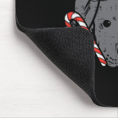 Weihnachtsmannmütze Pitbuli Pit Hund Weihnachtsfra Mousepad (Ecke)