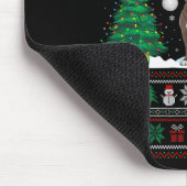 Weihnachtsmannmütze Pitbull Hund Weihnachtsbaum Li Mousepad (Ecke)