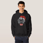 Weihnachtsmannmütze Pitbull Pit Weihnachten Weihna Hoodie (Vorne ganz)