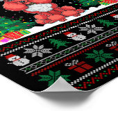 Weihnachtsmannmütze Poodle Hund Weihnachtsbaum Lic Poster (Ecke)