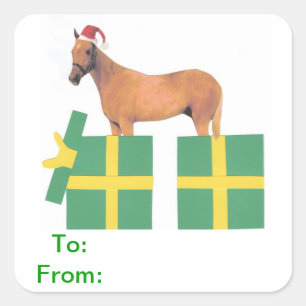 Weihnachtsmannmütze Quadratischer Aufkleber