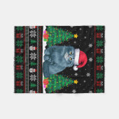 Weihnachtsmannmütze Ragdoll Katze Weihnachtsbaum L Fleecedecke (Vorderseite (Horizontal))