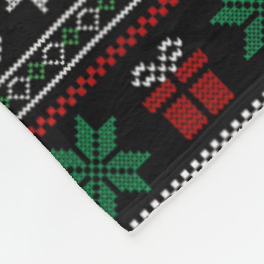 Weihnachtsmannmütze Ragdoll Katze Weihnachtsbaum L Fleecedecke (Ecke)