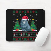 Weihnachtsmannmütze Ragdoll Katze Weihnachtsbaum L Mousepad (Mit Mouse)