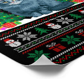 Weihnachtsmannmütze Ragdoll Katze Weihnachtsbaum L Poster (Ecke)