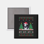 Weihnachtsmannmütze Rat Terrier Dog Weihnachtsbaum Magnet (Vorderseite/Rückseite)