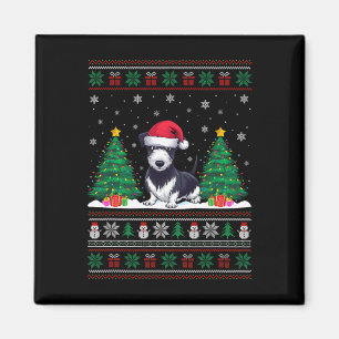 Weihnachtsmannmütze Rat Terrier Dog Weihnachtsbaum Magnet