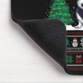 Weihnachtsmannmütze Rat Terrier Dog Weihnachtsbaum Mousepad (Ecke)