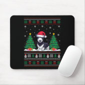Weihnachtsmannmütze Rat Terrier Dog Weihnachtsbaum Mousepad (Mit Mouse)