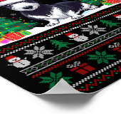 Weihnachtsmannmütze Rat Terrier Dog Weihnachtsbaum Poster (Ecke)