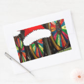 Weihnachtsmannmütze Rechteckiger Aufkleber (Umschlag)