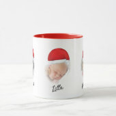 Weihnachtsmannmütze Red Christmas Grandkid Face Tasse (Zentrum)