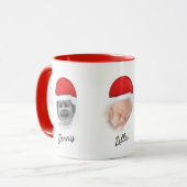 Weihnachtsmannmütze Red Christmas Grandkid Face Tasse (Vorderseite Links)