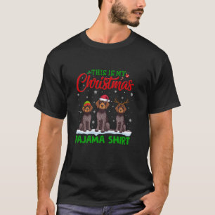 Weihnachtsmannmütze Reindeer German Drahthaar Poin T-Shirt