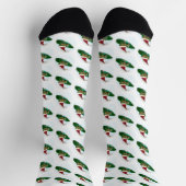 Weihnachtsmannmütze Rodelfrosch Weihnachten Socken (Oben)