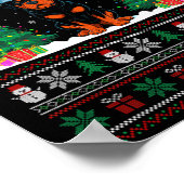 Weihnachtsmannmütze Rottweiler Dog Christmas Tree Poster (Ecke)