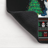 Weihnachtsmannmütze Rough Collie Dog Xmas Tree Lig Mousepad (Ecke)