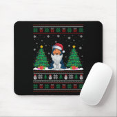Weihnachtsmannmütze Rough Collie Dog Xmas Tree Lig Mousepad (Mit Mouse)