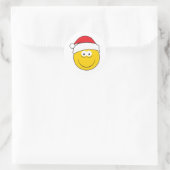 Weihnachtsmannmütze Runder Aufkleber (Tasche)