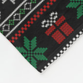 Weihnachtsmannmütze Savannah Cat Weihnachtsbaum Li Fleecedecke (Ecke)