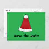 Weihnachtsmannmütze, Save the Date! Ankündigungspostkarte (Vorne/Hinten)