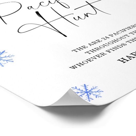 Weihnachtsmannmütze - Schnuller-Jagd Kinderduschen Poster (Ecke)