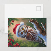 Weihnachtsmannmütze Schüssel Postkarte (Vorne/Hinten)