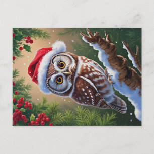 Weihnachtsmannmütze Schüssel Postkarte
