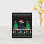 Weihnachtsmannmütze Scottie Dog Christmas Tree Lig Karte (Gelbe Blume)