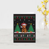 Weihnachtsmannmütze Scottish Terrier Dog Xmas Tree Karte (Gelbe Blume)