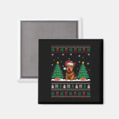 Weihnachtsmannmütze Scottish Terrier Dog Xmas Tree Magnet (Vorderseite/Rückseite)