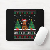 Weihnachtsmannmütze Scottish Terrier Dog Xmas Tree Mousepad (Mit Mouse)