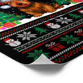 Weihnachtsmannmütze Scottish Terrier Dog Xmas Tree Poster (Ecke)