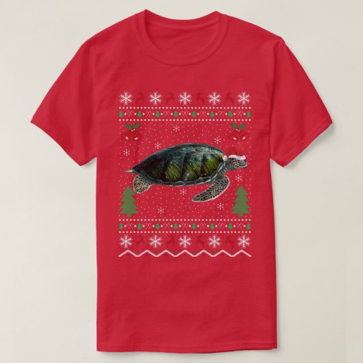 Weihnachtsmannmütze Sea Turtles Lover Xmas Gabe Ug T-Shirt (Design vorne)