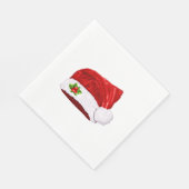 Weihnachtsmannmütze Serviette (Ecke)
