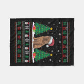 Weihnachtsmannmütze Shar Pei Dog Weihnachtsbaum Li Fleecedecke (Vorderseite (Horizontal))