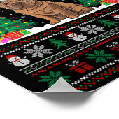 Weihnachtsmannmütze Shar Pei Dog Weihnachtsbaum Li Poster (Ecke)