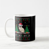 Weihnachtsmannmütze Siamese Katze Weihnachtsbaum L Kaffeetasse (Links)
