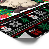 Weihnachtsmannmütze Siamese Katze Weihnachtsbaum L Poster (Ecke)