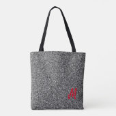 Weihnachtsmannmütze & Silver Modern Monogram Tasch Tasche (Rückseite)