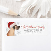 Weihnachtsmannmütze Snowflake Große Dane Rücksende (Insitu)