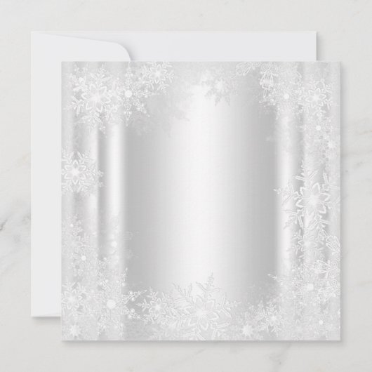 Weihnachtsmannmütze Snowflake Weihnachten Party Ei Einladung (Rückseite)