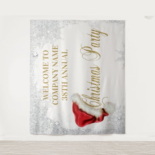 Weihnachtsmannmütze Snowflake Weihnachten Party Hi Wandteppich (Vorderseite)