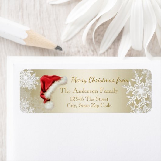 Weihnachtsmannmütze Snowflake Weihnachten Rücksend (Insitu)