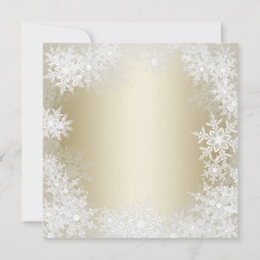 Weihnachtsmannmütze Snowflake Weihnachts-Party Einladung (Rückseite)