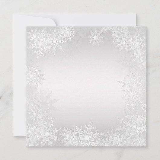 Weihnachtsmannmütze Snowflake Weihnachts-Party Einladung (Rückseite)